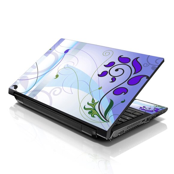 LSS 15.6 & 17.3 Inch Laptop Notebook Skin Sticker Decal - Abstract Floral Flower - Picture 1 of 2